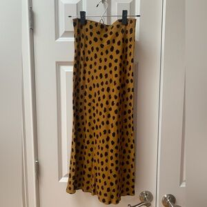 Madewell midi length animal print skirt